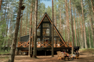 A frame cabin