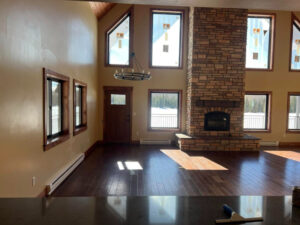 Big windows in cabin